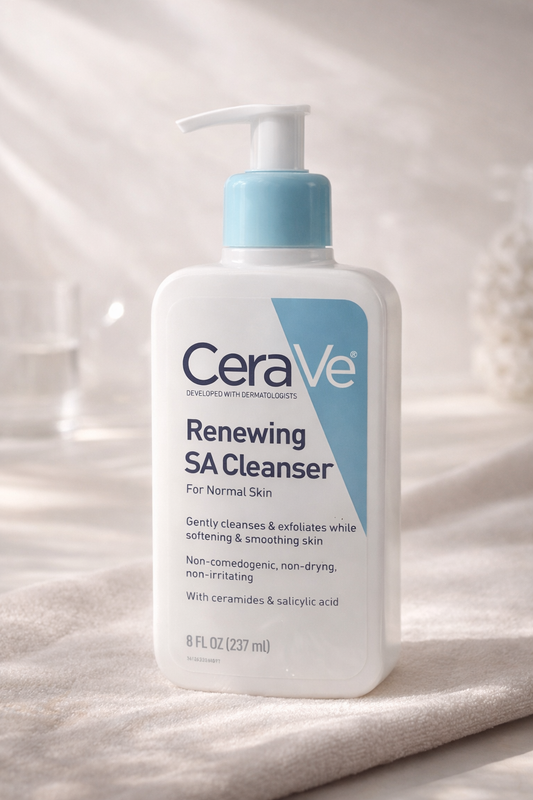 CeraVe Renewing SA Cleanser for Rough & Acne-Prone Skin (Salicylic Acid Face Wash with Ceramides)