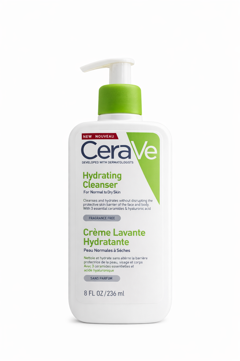 CeraVe Hydrating Cleanser for Normal to Dry Skin (Face Wash with Ceramides & Hyaluronic Acid)