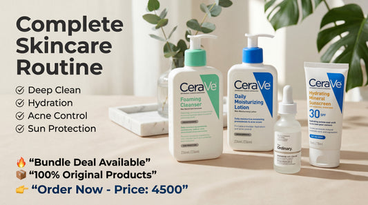 Complete Skincare Routine Bundle – CeraVe + The Ordinary (4 Products)